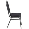 thumbnail image 3 of (10 PACK) Crown Back Banquet Dining Chair with Black Pattern Fabric - Commercial Quality Restaurant Chair, 3 of 8