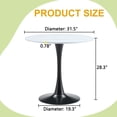 thumbnail image 7 of Miniyam 31.5" Round Kitchen Dining Table for 2–4 People, Small Space Pedestal Tulip Table with Engineered Wood Top, White&Black, 7 of 7