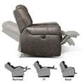 thumbnail image 7 of Bonzy Home Electric Recliner Chair With Breathable Bonded Leather, Classic Single Sofa Home Theater Recliner Seating With USB Port, Smoky Gray, 7 of 7