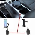 thumbnail image 6 of Car Cup Holder Mount Fit for Phone Tablet, 2-in-1 Car Cradles Adjustable Gooseneck Holder Compatible with Apple iPhone iPad Pro Air Mini, Samsung Galaxy Tab, All 7"-11" Smartphones, 6 of 9