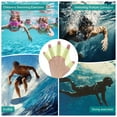 thumbnail image 6 of Uxcell 1 Pair Silicone Swimming Gloves Webbed Half-Finger Frog Type Small Yellow Green, 6 of 7