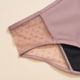 thumbnail image 7 of GEWSEY French Cut Mid Waist Period Underwear for Women- Reusable, Comfortable, Absorbent, Leakproof, Thin, For Menstrual Flow (Pink, L), 7 of 7