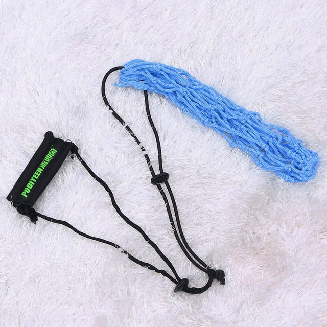 SKISUNO 1Set Blue Mesh Net String Bag for Storing and Transporting Sports Balls Portable Design for Teams