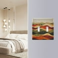 thumbnail image 4 of Yayeee Toggle Light Switch Wall Plate 2-Gang 4.56"x4.48" Decorative Outlet Cover, Abstract Desert Pattern, 4 of 7