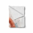 thumbnail image 2 of Flamingo Soft Flannel Fleece Blanket, Flamingo Bird with Fairy Feather Nature Art Work Watercolor Paint Effect Print, Cozy Plush for Indoor and Outdoor Use, 70" x 90", Orange White, by Ambesonne, 2 of 6