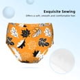 thumbnail image 2 of Pofeuu Bold Black and White Leaves Orange Print Soft Cotton Underwear Girls'Briefs Soft Undies, 2 of 7