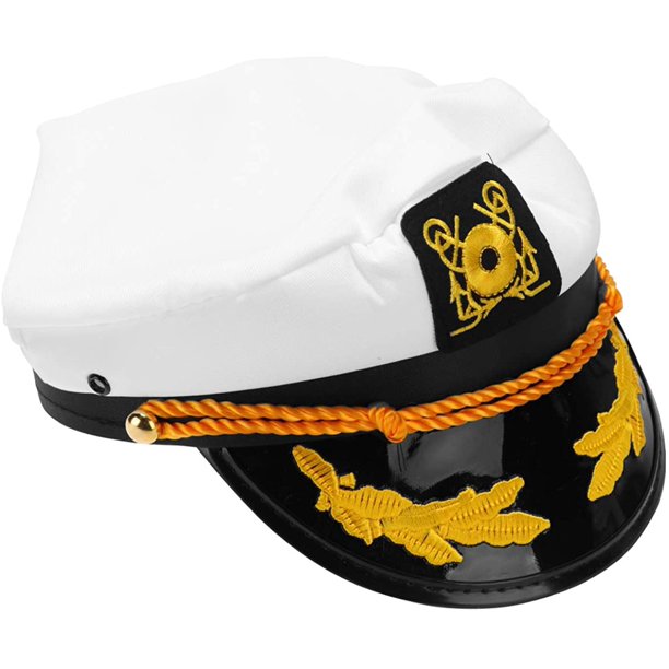 Yacht Captain Cap Airline Pilot Hat Adjustable Cadet Navy Army