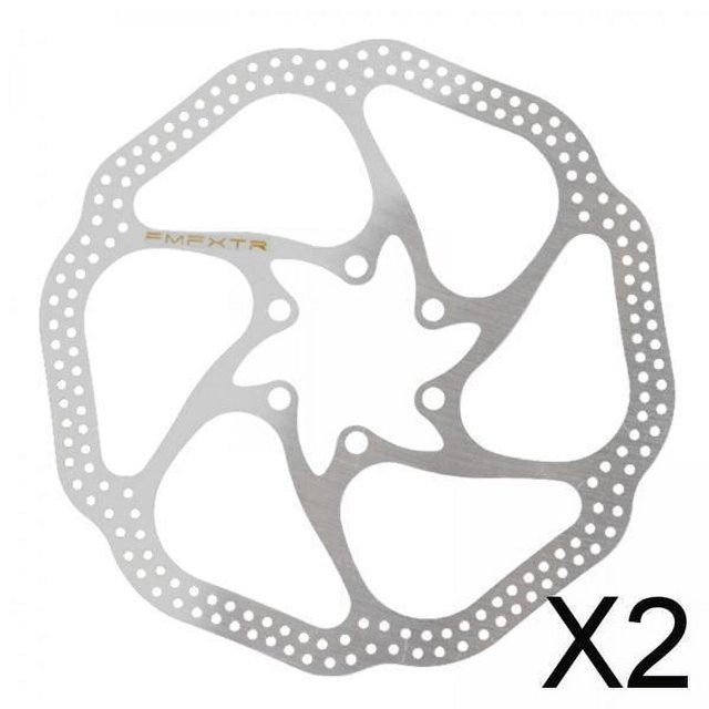 2x Rotor de Freno de Disco de Bicicleta con 6 Pernos para Accesorios de Ciclismo de Repuesto de Freno 2 piezas