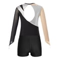 thumbnail image 4 of Traje de baile de Ballet y gimnasia rítmica para niñas, traje artístico de patinaje artístico, leotardo de malla, mono de manga larga con pantalones cortos, 4 of 5