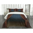 thumbnail image 3 of Ambesonne Victorian Quilted Bedspread Set 3 Pcs, Classic Stage Theater, King Size, Burgundy Multicolor, 3 of 5