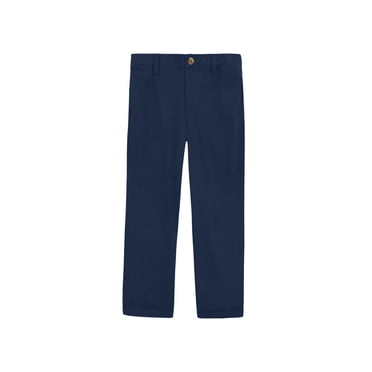 Wonder Nation Boys School Uniform Flat Front Pants, Sizes 4-18 & Husky