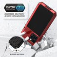 thumbnail image 2 of Étui Robuste pour iPhone 13 Pro, Étui Antichoc en Métal Robuste avec [Film pour Écran en Verre Trempé], Étui Protectrice 360 pour iPhone 13 Pro - Rouge, 2 of 5