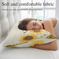 thumbnail image 5 of Farm Sunflowers Pillow Covers Queen, Retro Flowers Butterfly Botanical Beige Soft Brushed Microfiber Breathable Throw Pillow Covers, Decorative Pillowcase with Zipper for Couch Sofa Bedroom 20"x30", 5 of 9