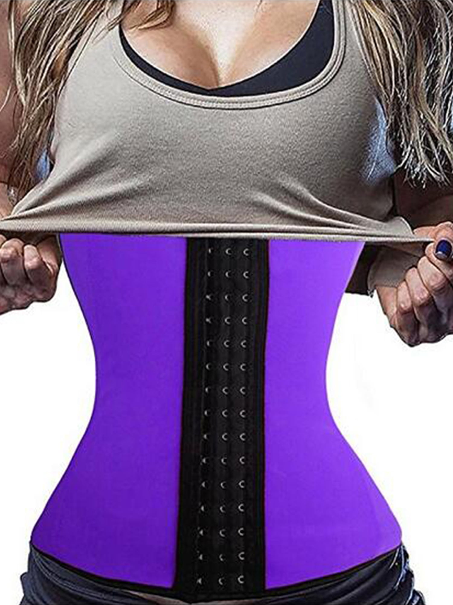 LELINTA Women Corset Shapewear Rubble Workout Waist Trainer Cincher Steel  Boned Body Shaper Tummy Fat Burner Five Color 