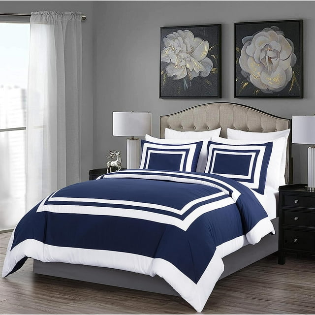 Chezmoi Collection Wyatt 7Piece King Bed in a Bag Comforter Set with