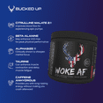 Bucked Up Woke Af PreWorkout Powder, Increase Energy, Rocket Pop