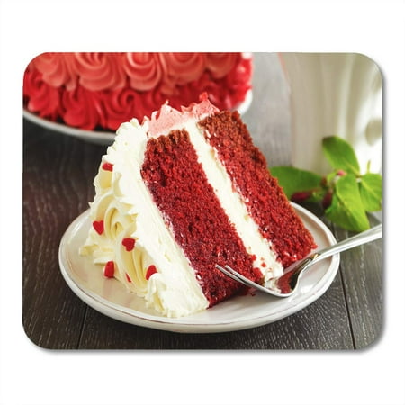 KDAGR Chocolate White Layer Homemade Cake Red Velvet Decorated Cream Mousepad Mouse Pad Mouse Mat 9x10