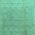 thumbnail image 1 of Ahgly Company Indoor Square Abstract Turquoise Blue Modern Area Rugs, 7' Square, 1 of 4
