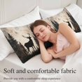 thumbnail image 5 of Vintage Forest Deer Body Pillow Covers, Rustic Country Wildlife Woodland Soft Throw Pillow Cases with Invisible Zipper, Decorative Pillowcase Pillows Protectors for Sofa Bed Couchair 20"x54", 5 of 9