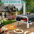 thumbnail image 3 of ABORON Upgraded 16" Multi-Fuel Outdoor Pizza Oven , Portable Propane and Wood Fired Stainless Steel Pizza Oven With Gas Burner,Tray Pizza Stone,Pizza spatula and Carry Bag, 3 of 8