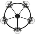 thumbnail image 3 of Jaxon 5-Light Oil Rubbed Bronze Industrial Wagon Wheel Chandelier for Dining Areas with No Bulbs Included, 3 of 4