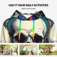 thumbnail image 4 of Picia Modern Hip-Hop Skull Pattern Casual Women's Hoodie, Hooded Sweatshirt with Kangaroo Pocket, Comfortable Pullover with Eye-catching Drawstrings-Small, 4 of 7