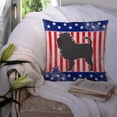thumbnail image 3 of Caroline's Treasures BB3348PW1414 USA Patriotic Affenpinscher Fabric Decorative Pillow , 14Hx14W, multicolor, 3 of 4