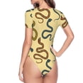 thumbnail image 4 of Naloa Various Snake Women's Short-Sleeved Onesie, One-Piece Swimsuit for Parties, dates, clubs - XX-Large, 4 of 9