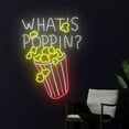 thumbnail image 2 of Handmadetneonsign What's Poppin? Popcorn Neon Sign, What's Popping Popcorn Neon Light, Popcorn Sign, 2 of 5