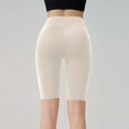 thumbnail image 4 of Mlzmgr Women's Short Leggings 8'' Elastic Waist Yoga Running Base Layer High Waisted Butt Lifting, 4 of 7