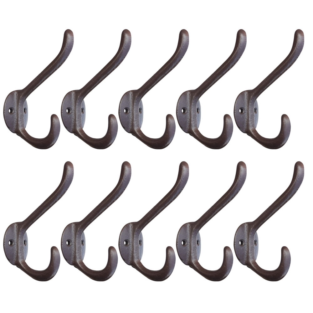 Kepooman 5Pcs Wall Hooks for Coats/ Hats, Brown Vintage Style Cast Iron Coat Hooks Rack for Wall, Wall Mount Hook Coat Rack for Front Door, Kitchen, Entry Kepooman 5Pcs Wall Hooks for Coats/ Hats, Brown Vintage Style Cast Iron Coat Hooks Rack for Wall, Wall Mount Hook Coat Rack for Front Door, Kitchen, Entry