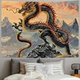 thumbnail image 2 of Chilfamy  Dragon Tapestry, Chinese Dragon Chinese Style Soaring Dragon Landscape Tapestry, Wall Art Hanging for Bedroom Living Room Dorm 40x30inch, 2 of 6