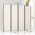 thumbnail image 5 of GOJOOASIS Room Divider, 4-Panel Folding Privacy Screen, 88in Portable Separating with Metal Feet, Partition Room Dividers, 5 of 7