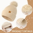 thumbnail image 7 of REDESS Beanie Hat and Gloves Scarf Winter Set for Women,Beanie Hat Touch Screen Gloves Long Scarf Set for Women,Beige, 7 of 7