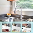 thumbnail image 4 of Wowow 3-Function Sprayer Pull Down Kitchen Faucet Spray Head Replacement with 9-Adapter Kit in Brushed Nickel, 4 of 5