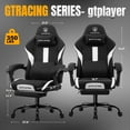 thumbnail image 6 of GTPLAYER Ace ProMotion Fabric Gaming Chair with Footrest, Black, 6 of 11