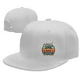 thumbnail image 5 of TEQUAN Flat Brim Hat Snapback Hats, Retro 70s Car Pattern Adjustable Men Baseball Cap (White), 5 of 6
