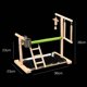 thumbnail image 3 of Pet Bird Playground Columpio colgante Percha de madera Juguetes Bird Play Stand Ejercicio Gimnasio 26x23x36cm Zulema puesto de juego de pájaros, 3 of 3