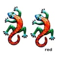 thumbnail image 4 of Inteprter 2 piezas decoración de pared estatua Animal Metal dormitorio sala de estar jardín balcón porche Patio al aire libre interior estatuilla roja Jardín y Patio Rojo Inteprter HA064345-01, 4 of 6