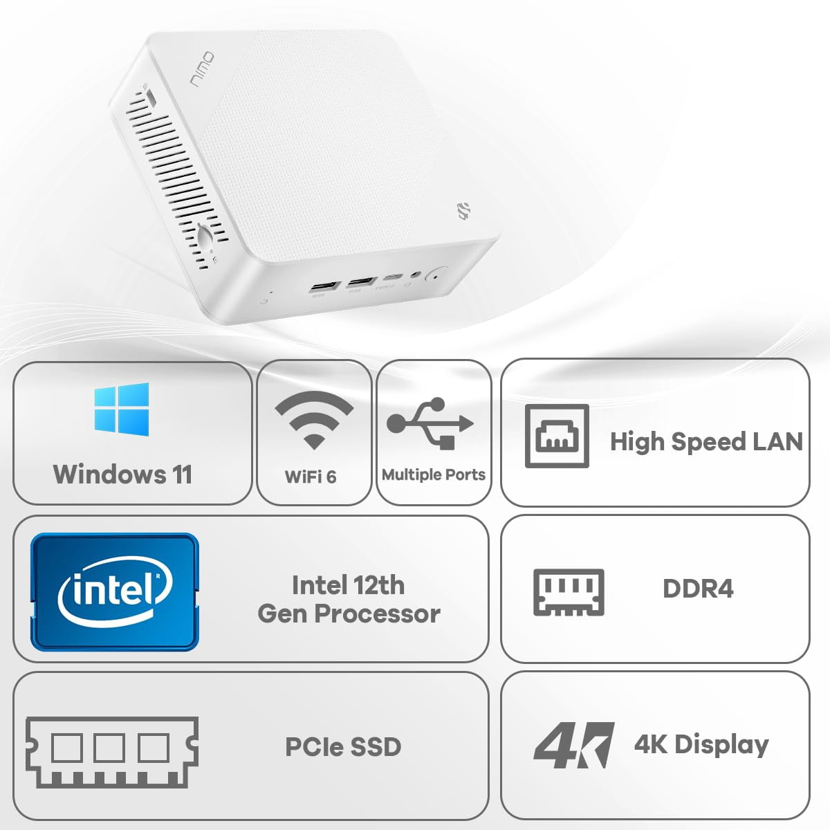 Mini-PC, 16GB RAM 1TB M.2 SSD Intel 12th Gen N100(Beat i3-1115G4) 4 Cores Desktop Mini PC, Support Upgrade Desktop PC Win11 Triple 4K HDMI USB3.2 BT5.2 WiFi 6 Students-Business Home Office