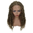 thumbnail image 6 of LUXLUXE Minia Curly Braided Lace Wig for Women, Long Hand-Tied, Black to Honey Blonde, 6 of 10