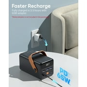 65W PD 50000mAh Power Bank with LED Display - Fast Charging for Laptop/MacBook/iPhone, Portable Charger for Travel/Camping (Black)