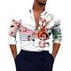 thumbnail image 1 of Camisas Para Hombre Manga Corta Hombres Casual 3D Impresión digital Ligero Transpirable Manga larga Solapa Camisa formal (Red, L), 1 of 4