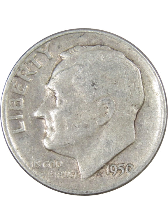 Collectible 1950 D Roosevelt Silver Dime Circulated 10c Coin Collectible