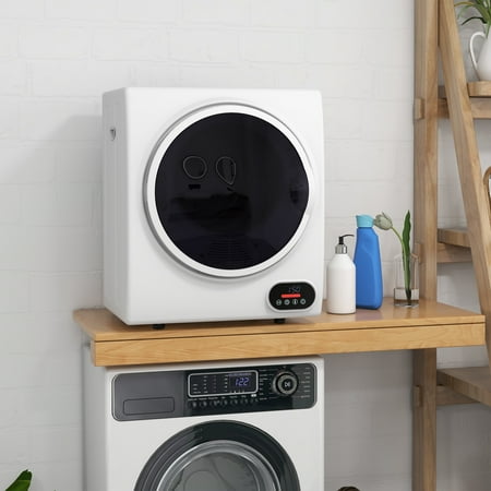 HOMCOM 9 lb 120V White Electric Dryer