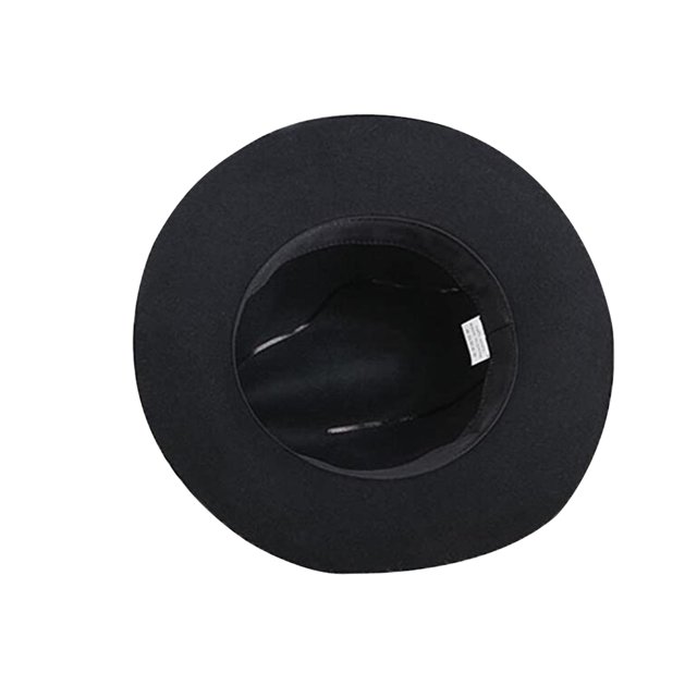 Qarigey Sombrero de ala ancha de fieltro, gorro cálido de invierno para mujer, sombrero Vintage, accesorios de ropa para fiesta y niña Sombreros negro