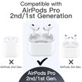 thumbnail image 2 of JETech Upgraded Silicone Case Cover for AirPods Pro (2nd/1st Generation 2023/2022/2019) with Keychain, Hard PC Interior, Shockproof Protective Skin Shell, Front LED Visible (Sky Blue), 2 of 6