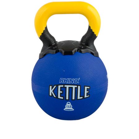 Champion Sports 15 lbs Rhino Kettle Bell, Blue