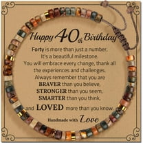16th 21st 30th 40th 50th 60th 70th 80th Birthday Gifts for Women, Funny Natural Stone Bracelet Birthday Gifts for Her Mom Grandma Daughter Sister Friend
