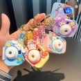 thumbnail image 4 of Cartoon Genuine Sanrio HelloKitty Kulomi Projection Camera Pendant Plush Big Ear Dog Keychain Female, 4 of 7